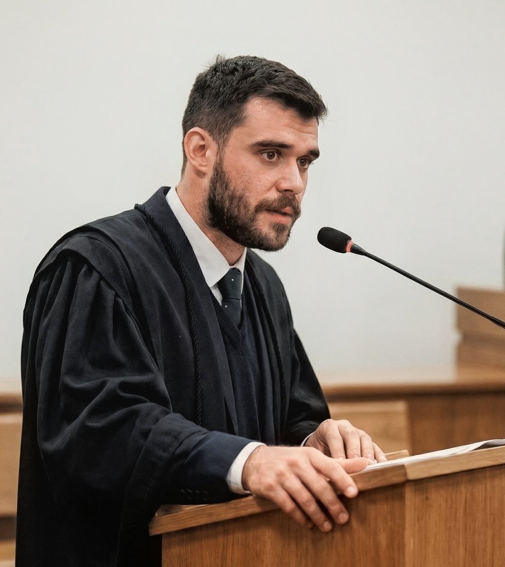 Daniel Bonora em sustentação no Tribunal do Júri